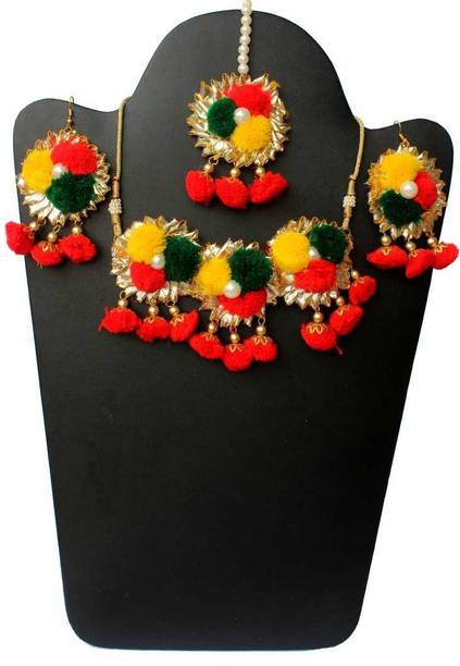 Rozec Fabric, Paper Multicolor Jewellery Set