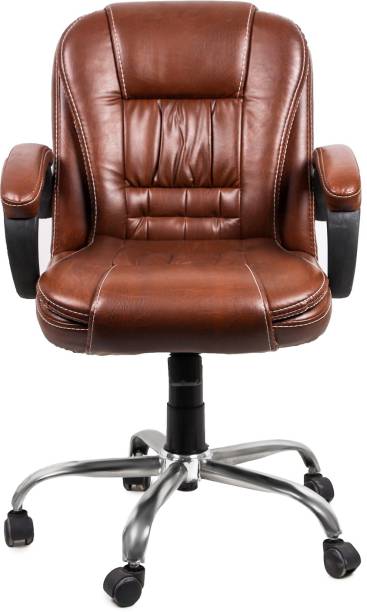 OAKLY Mid-Back Series Leatherette Office Arm Chair
