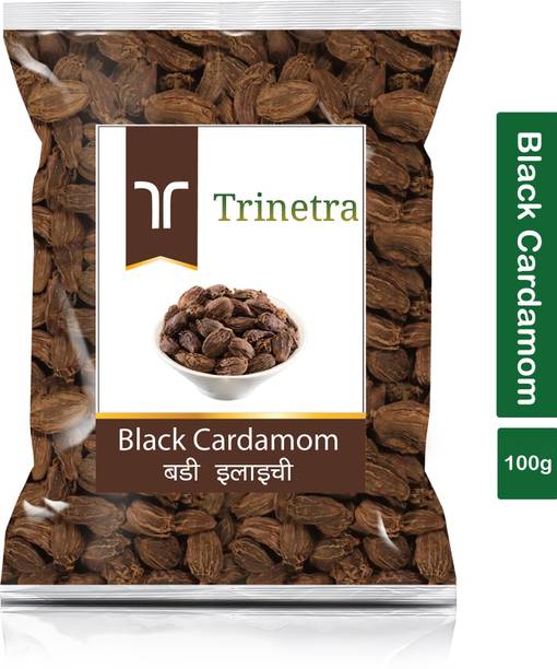 Trinetra Premium Quality Badi Elaichi (Black Cardamom)-100gm (Pack Of 1)