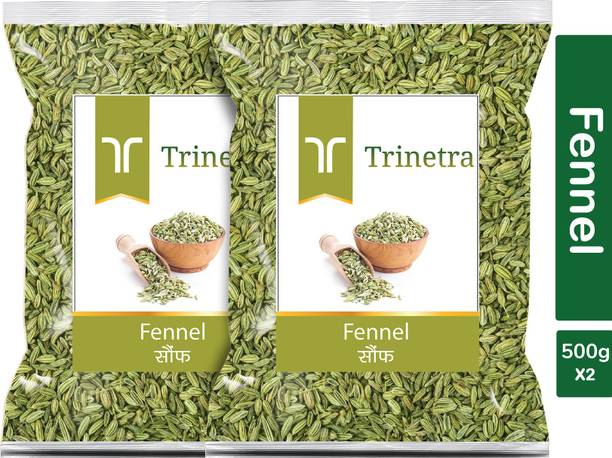 Trinetra Premium Quality Saunf (Fennel Seeds)-500gm (Pack Of 2)