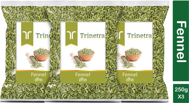 Trinetra Premium Quality Saunf (Fennel Seeds)-250gm (Pack Of 3)
