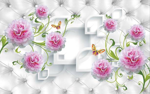 ऑल डेकोरेटिव डिजाइन फ्लोरल & बॉटनिकल बहुरंगी वॉलपेपर