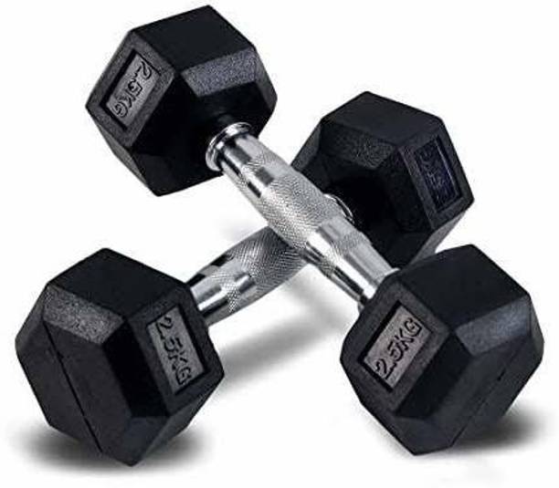 Sports World 2.5KG HEX DUMBBELL SET PACK OF 2 PIECE,(2.5KG* 2PIECE=10KG TOTAL) Fixed Weight Dumbbell