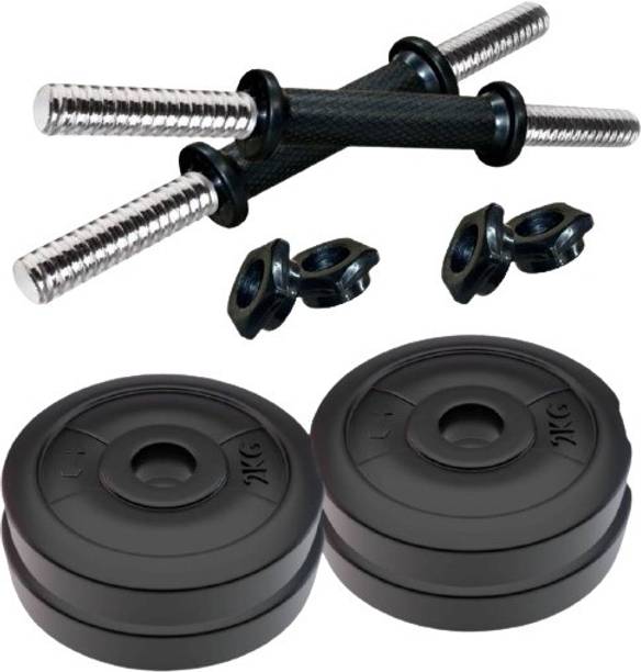 MRX Rajput,10 Kg Pvc (2.5kg X 4) Adjustable Dumbbell (10 kg) Adjustable Dumbbell