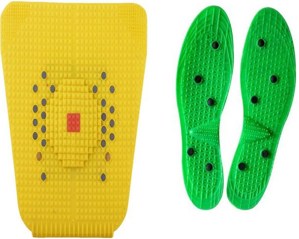 NP NAVEEN PLASTIC k-863 Acupressure Foot Mat With Magnets And Copper With Yoko Height Increaser Device Massager
