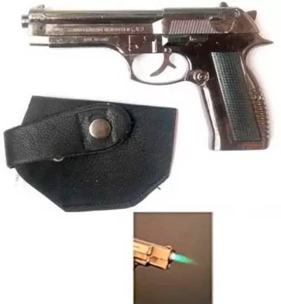Ala Flame Premium Metal Body Heavyweight Gun Lighter | Jet Flame Lighter | Windproof Lighter | Reffilable Pocket Lighter