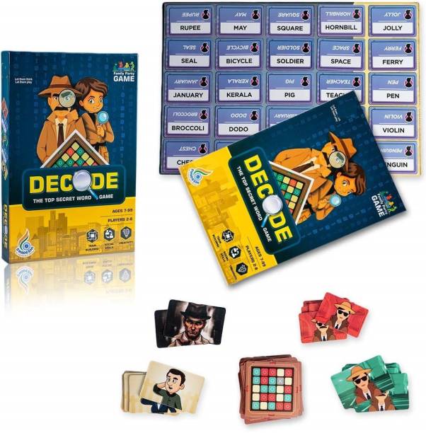 ARNIYAVALA Decode The TOP Secret Word Board Game for Ages 7 and Above | DEVELOPS Team Building,Social Skills,Imagination | A Perfect Family Board Game Educational Board Games Board Game