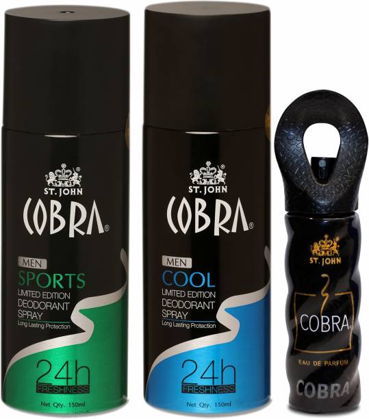 ST-JOHN Cobra Deo SPORTS 150 ml | Cobra Deo COOL 150 ml | Cobra Perfume 15 ml |