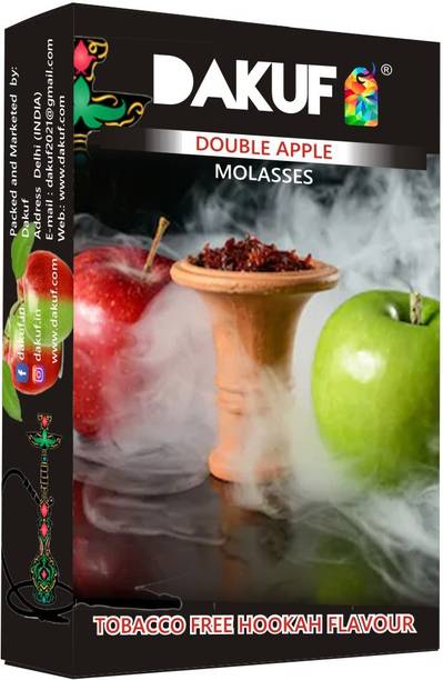 DAKUF DOUBLE APPLE MYA MOLASES FLOWER GENUINE QUALITY 5 CHILLUM SURFFING 3 HOURS NON STOP USE DOUBLE APPLE Hookah Flavor DOUBLE APPLE Hookah Flavor