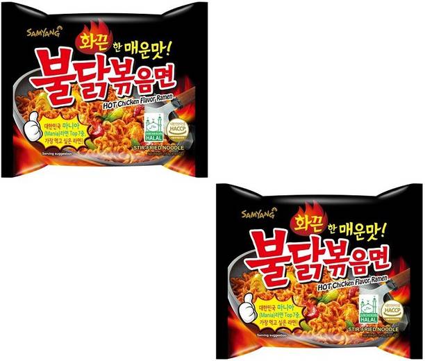 Samyang Buldak Stir Fried Hot Chicken Flavour Ramen Instant Korean - (Imported) Hakka Noodles Non-vegetarian