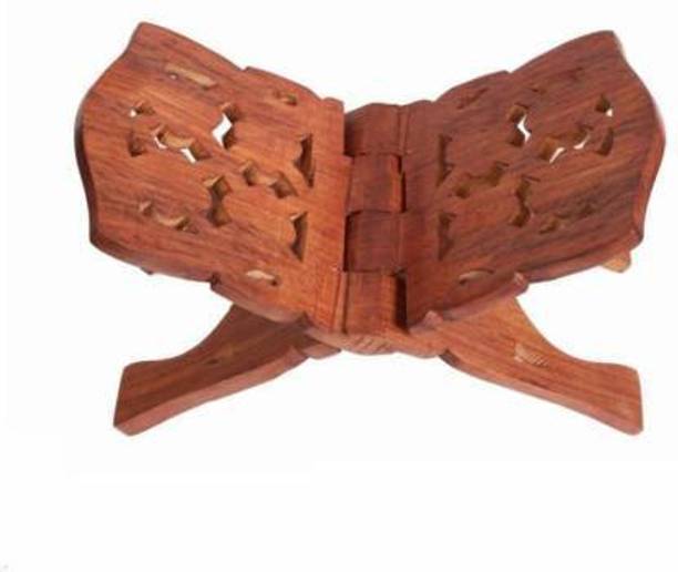 A S Handicrafts Wooden Rahel Wooden Steel Book Rest