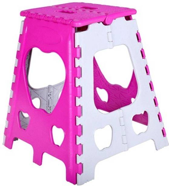 Sunblink Folding Stool (Blue & White) Multicolour Stool 18 inch Portable Stool (pink,White) Stool