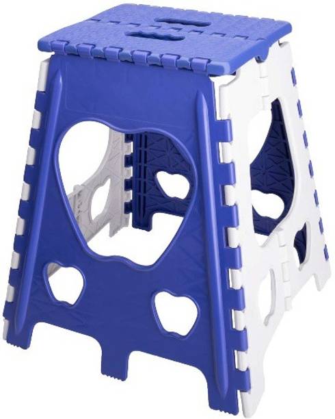 Sunblink Folding Stool (Blue & White) Multicolour Stool 18 inch Portable Stool (Blue,White) Stool