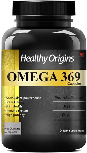 Healthy Origins Fish Oil (Triple Strength) Omega 3 Fatty Acids with EPA 360 mg DHA 240 mg (60N YG)