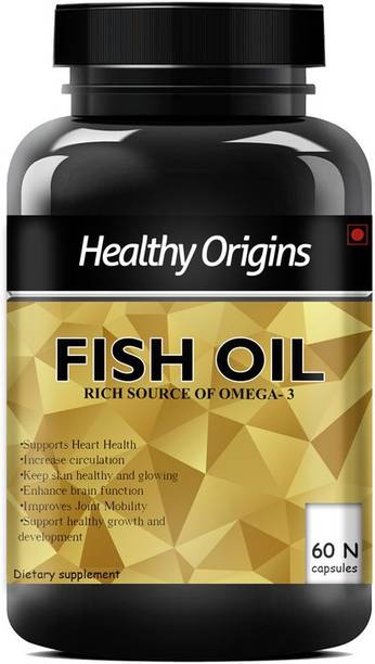 Healthy Origins Fish Oil (Triple Strength) Omega 3 Fatty Acids with EPA 360 mg DHA 240 mg (60N GB)