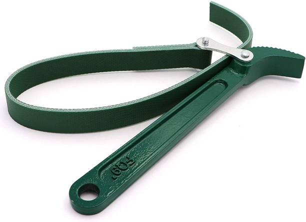 GSK Cut Multi-Purpose Adjustable Belt Strap Wrench Steel Handle Adjustable Strap Oil Filter Opener Wrench - 8 Inch Single Sided Speciality