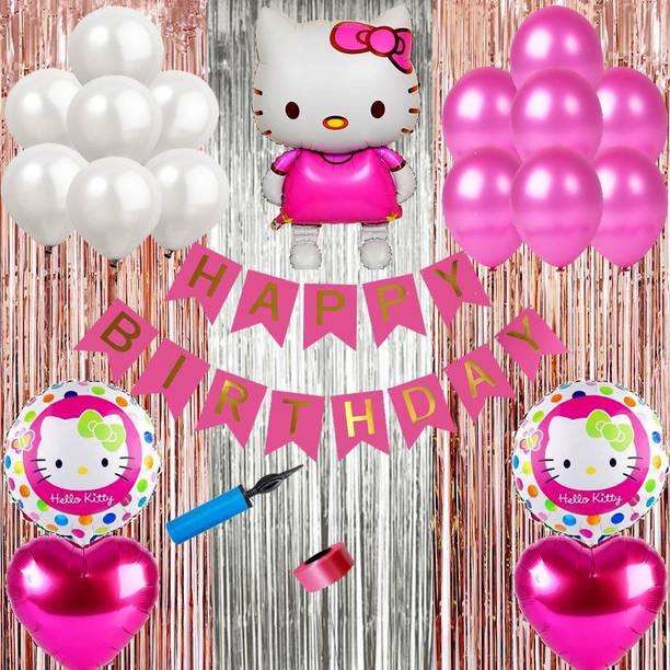 Shopperskart Happy birthday Hello Kitty theme Combo Pack kit for party decorations