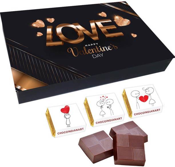 चोचोइंडियानार्ट Very Nice Happy Valentine's Day, 12pcs Chocolate Gift Box (24), ट्रफल्स