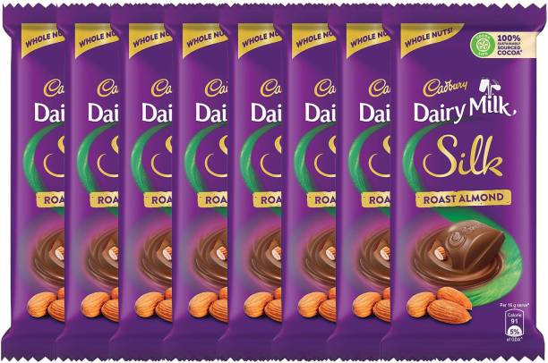 Cadbury Dairy Milk Silk Roast Almond, 58g - Pack of 6 Bars