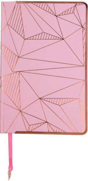 Doodle Woodrose Notebook with Copper Metal Frame A5 Diary Ruled 160 Pages