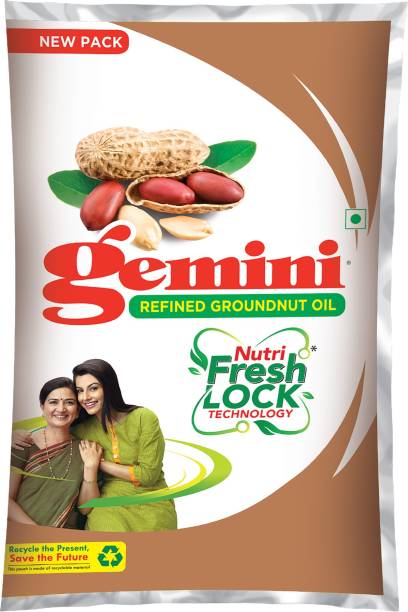 Gemini Refined Groundnut Oil Pouch