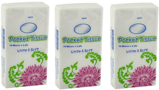 MYYNTI White and Soft Pocket Tissue Paper for Men and Women Multi-Purpose Cotton Wipes Travel Tissue