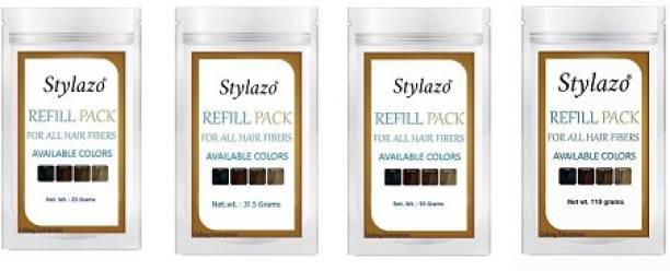 Stylazo Hair Building Fiber ,Combo Pack of All Size of Refill Pack(221.5g) Natural Black Color ,