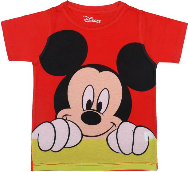 Mickey Mouse Family Boys Printed Polycotton Regular T Shirt
