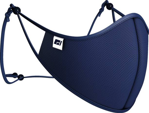 G1 WONDERS Antiviral Anti Pollution Graphene Silver Nano Technology Pretected Layer Reusable Washable Face Mask Pack Of 2 GST023BLUL-P2 Washable, Reusable