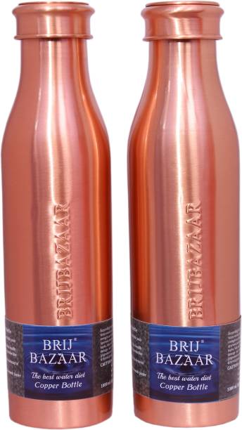 BRIJBAZAAR copper water bottle 1000 ml Water Bottles