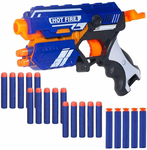 Muren Blaze Storm Rapid fire Toy Gun with 10 Soft Bullets Guns & Darts