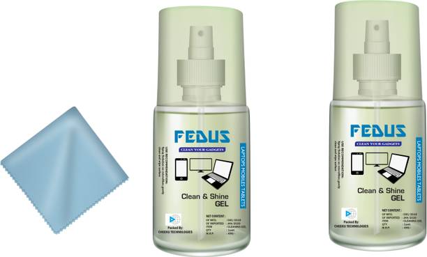 Fedus 200ml Screen Cleaner Fluid Gel Multi-Purpose LCD Cleaning Kit, Liquid Solution with Cloth to Clean Mobile/Laptop Screen, Computer, Tab, LCD Disp