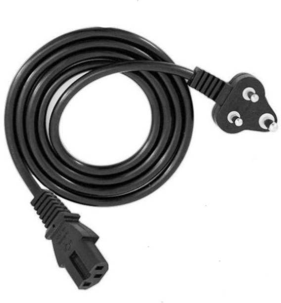 Techy-tech Power Cord 1.5 m Universal Desktop Power Cord Compatible with Personal Computer, PC Monitor, Plasma TV, Printer Power Supply(1.5 Meter)
