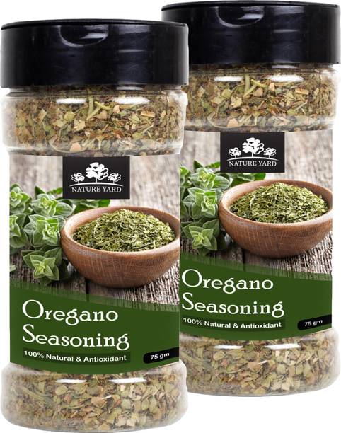 NATURE YARD Oregano Seasoning Herb - 150 gm - For Pizza, Pasta, Sandwiches - 100% Natural and Antioxidant (Combo Pack of 2*75gm)
