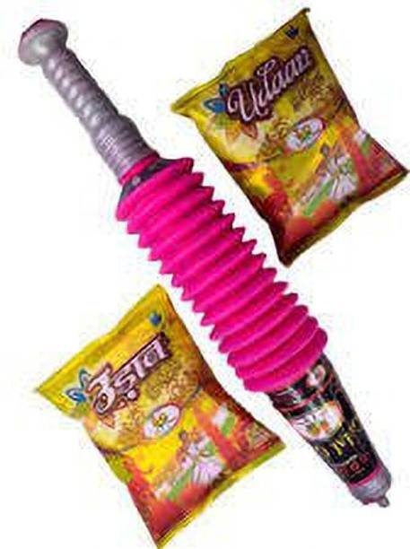 mushti Magic Herbal Prefilled Gulal Gun Shooter with Herbal Gulal Skin Friendly Color for Holi Celebration (Color May Available) Holi Color Powder Pack of 3