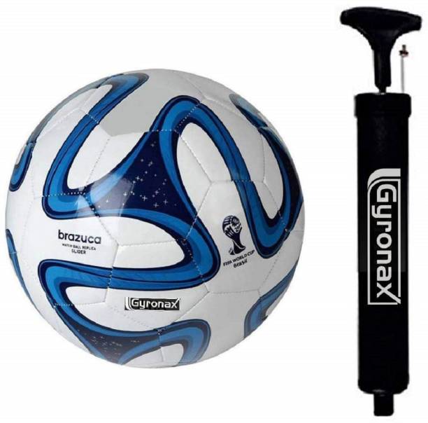 Morex Brazuka PVC Football With Pump And Needle, Size Size 5No Football Kit