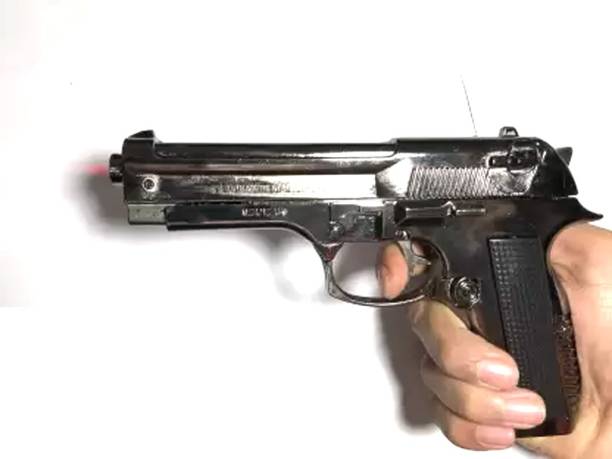 FITUP 608 Mouser Shape Cigarette Lighter with Cover Mouser Gun Revolver Metal Gun Pocket Lighter