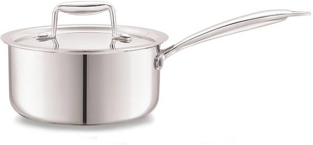 cello Tri-Ply Stainless Steel Sauce Pan With Lid 16 cm Sauce Pan 16 cm diameter with Lid 1.4 L capacity