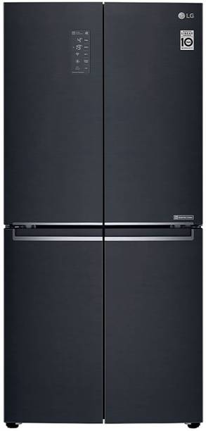 LG 594 L Frost Free Side by Side Inverter Technology Star Refrigerator  (Matte Black, GC-B22FTQPL)