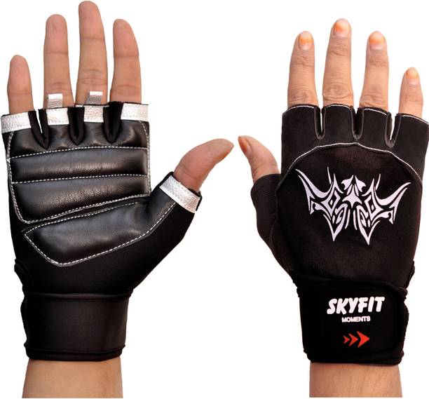 स्काईफिट Excellent Half Fingers Gym Sports Gloves जिम और फिटनेस दस्ताने