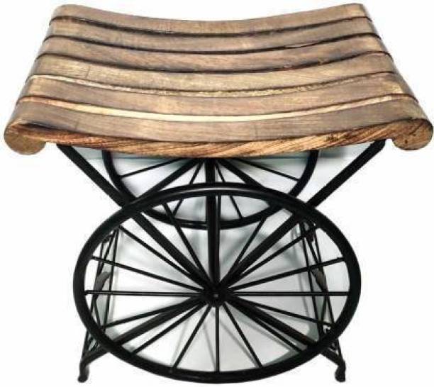 A One Shoppe Wooden & iron stool for living room bedroom | office | restaurant | cafe | home | kitchen | Table | Indoor Furnishing Living & Bedroom Stool