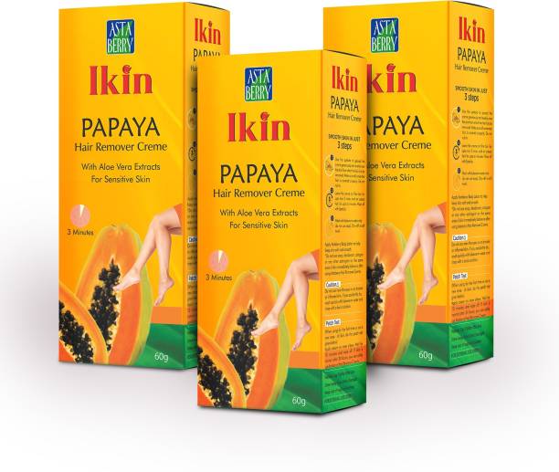 ASTABERRY Hair Remover Papaya Crème 60g (Pack of 3) Cream