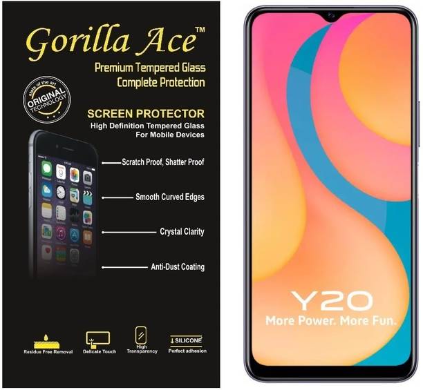 GORILLA FIVE Tempered Glass Guard for Vivo Y20, Vivo Y20i