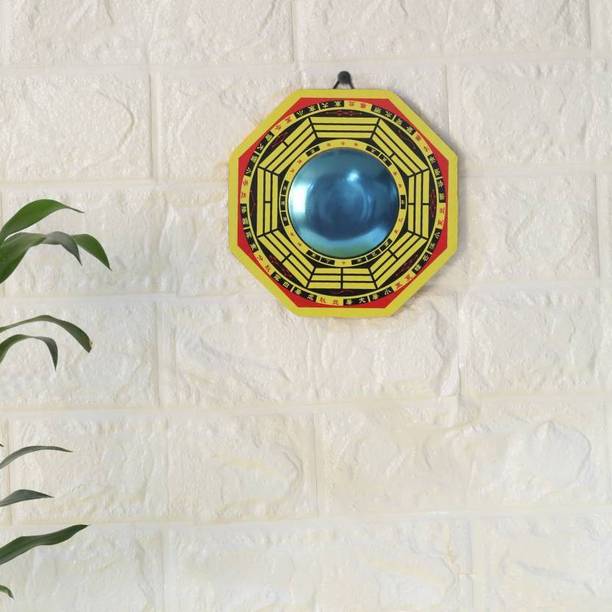 9tees Mart / Vastu / Feng Shui / Pakwa Mirror For Protection And Remove Out side Negetive Energy Decorative Showpiece  -  15.7 cm