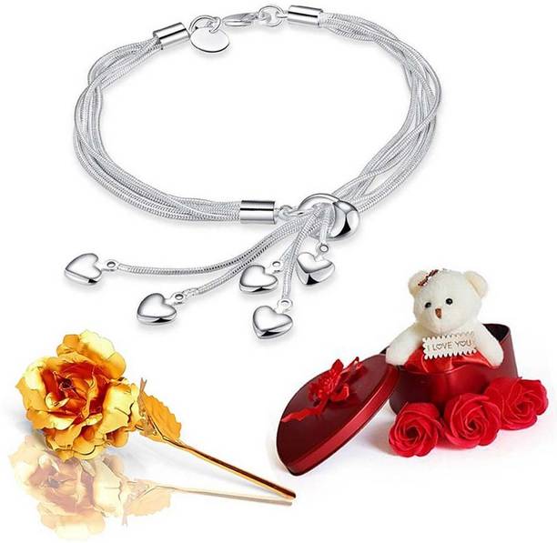 Jewelgenics Jewelry, Artificial Flower, Soft Toy Gift Set
