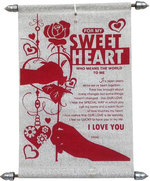 Saugat Traders Love Sweetheart Scroll Card Greeting Card