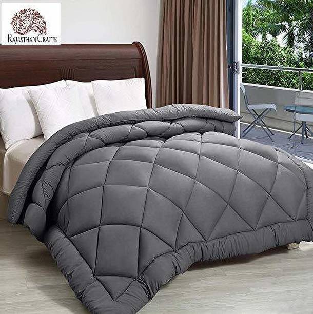 CRAZY WORLD Solid Double Comforter for  Mild Winter