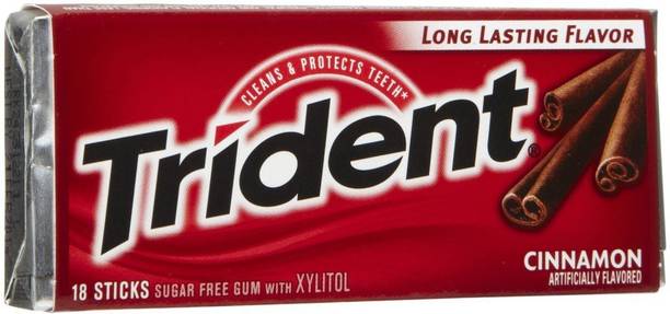 SurpriseForU TRIDENT Sugar Free Gum, Cinnamon Cinnamon Chewing Gum