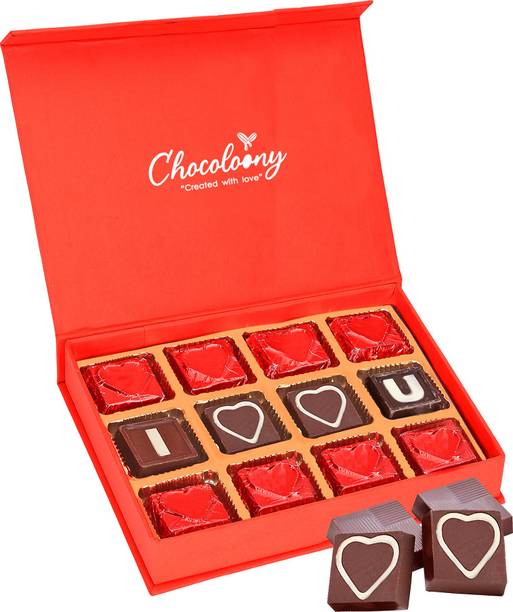 Chocoloony Heart Chocolates Gift Box for Happy Valentine Day Truffles