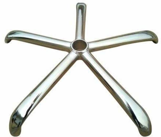 RAJCHEIF Steel Base Suitable for Every REVOLVING Office Chair with Chrome Polish Without Wheels Braking and Locking Furniture Caster